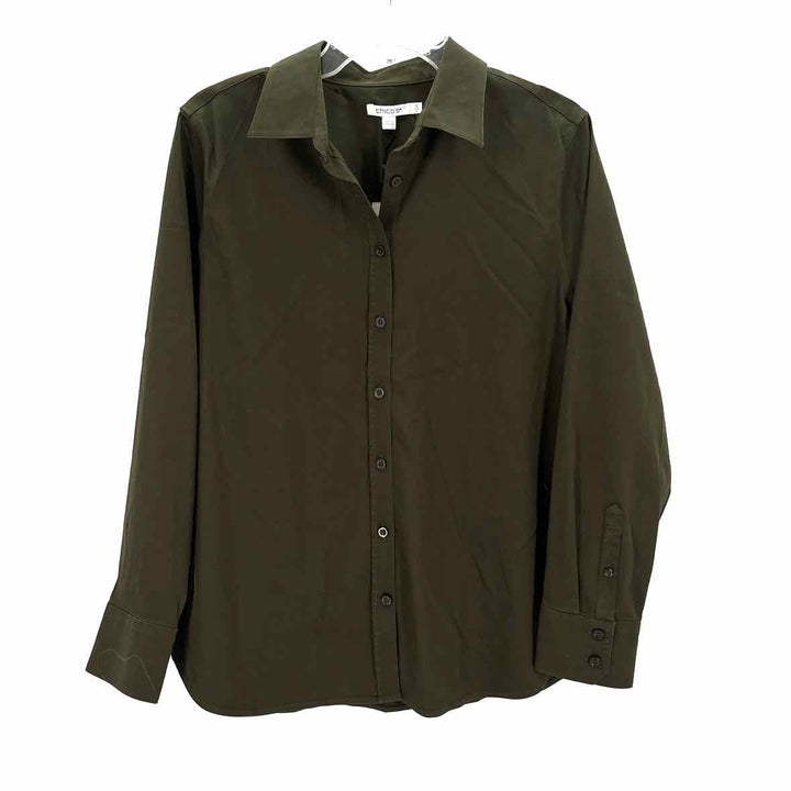 Size 12 Chico's Olive Shirt
