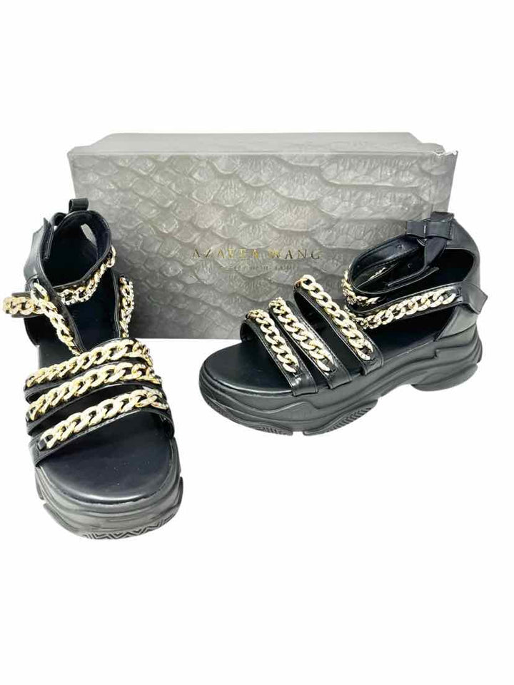 Shoe Size 10 AZALEA WANG Black Sandals