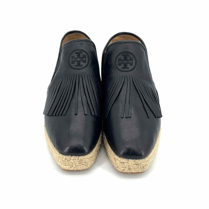 Shoe Size 10 Tory Burch Black Leather Flats