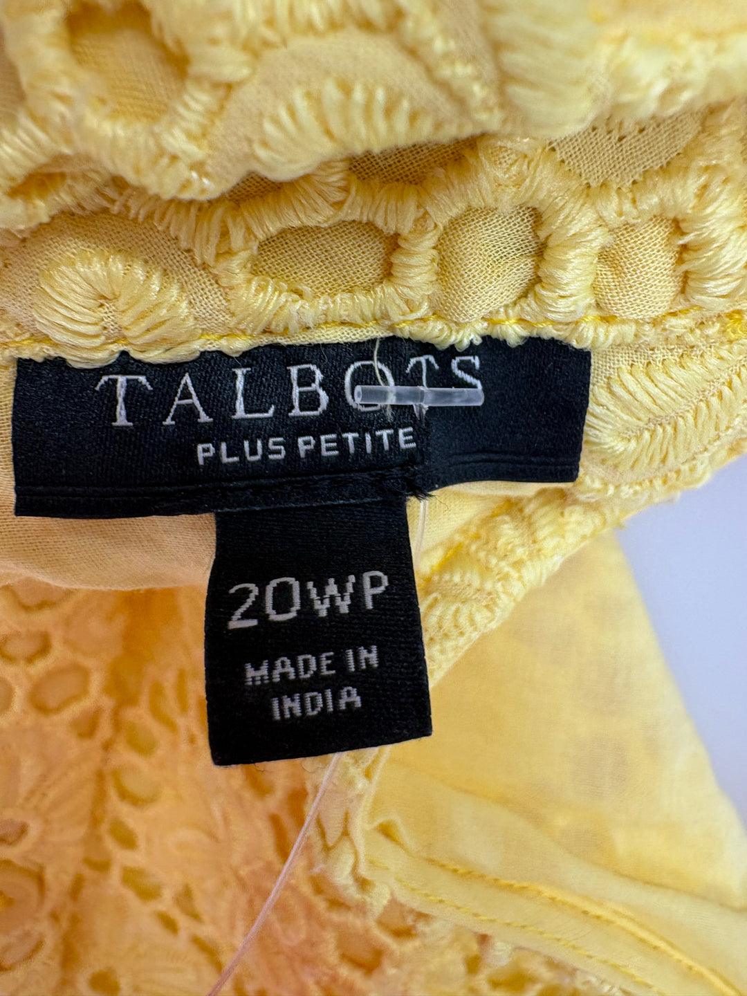 Size 20P Talbots Yellow Shirt