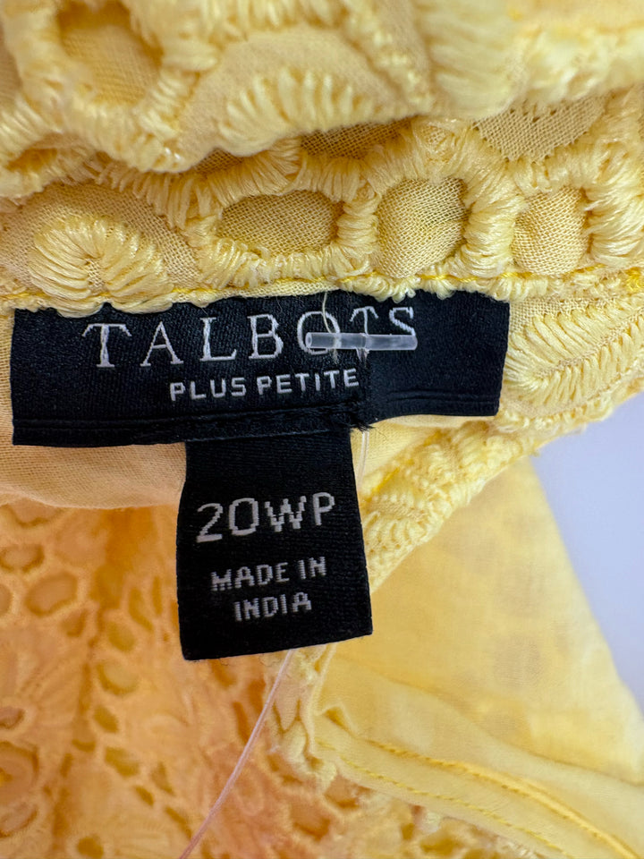Size 20P Talbots Yellow Shirt