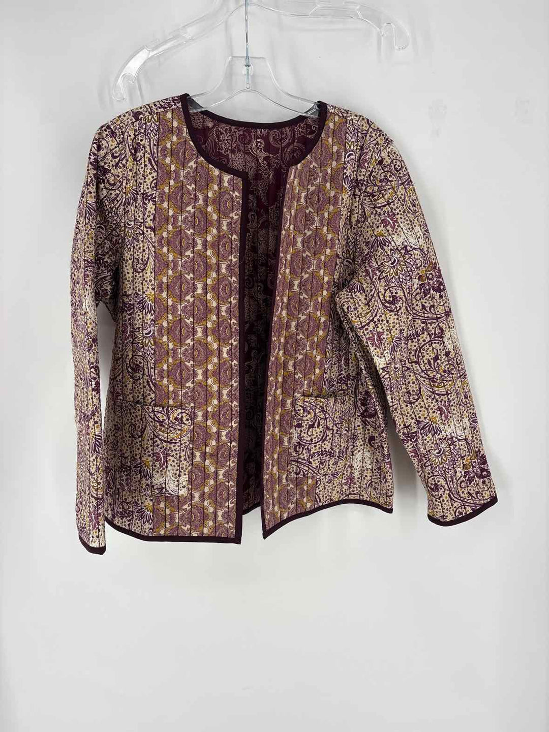 Size M J JILL Purple Print Jacket