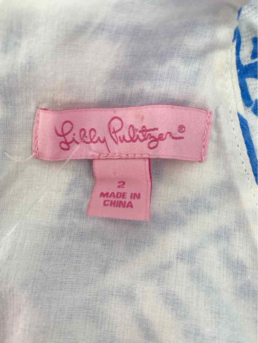 Size 2 Lilly Pulitzer Blue Dress