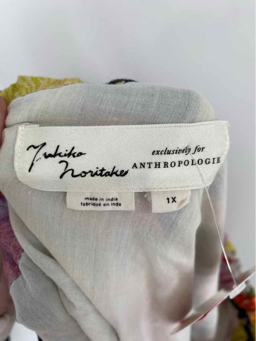 Size 1X Anthropologie Multi-Color Dress