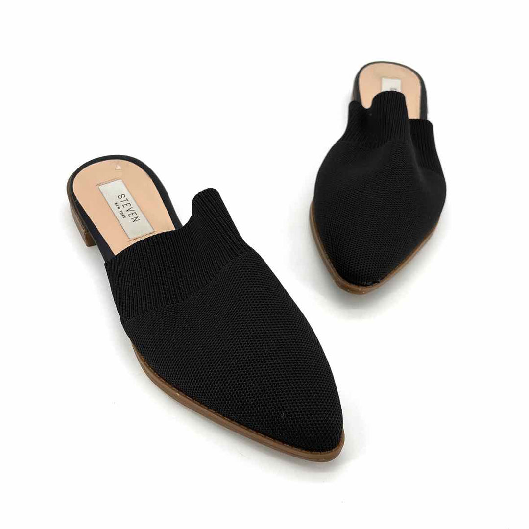 Shoe Size 8 STEVEN Black Knit Flats