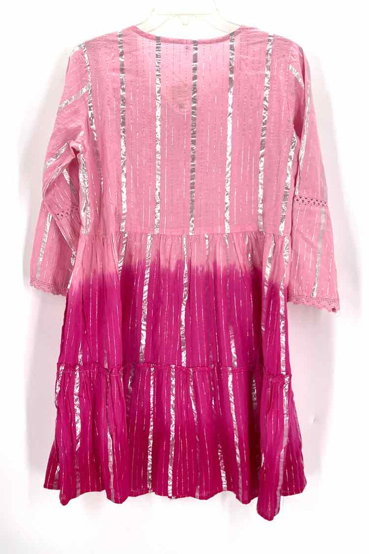Size XL Pink Crochet Beaded Dress