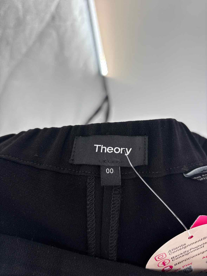 Size 00 THEORY Black Pants