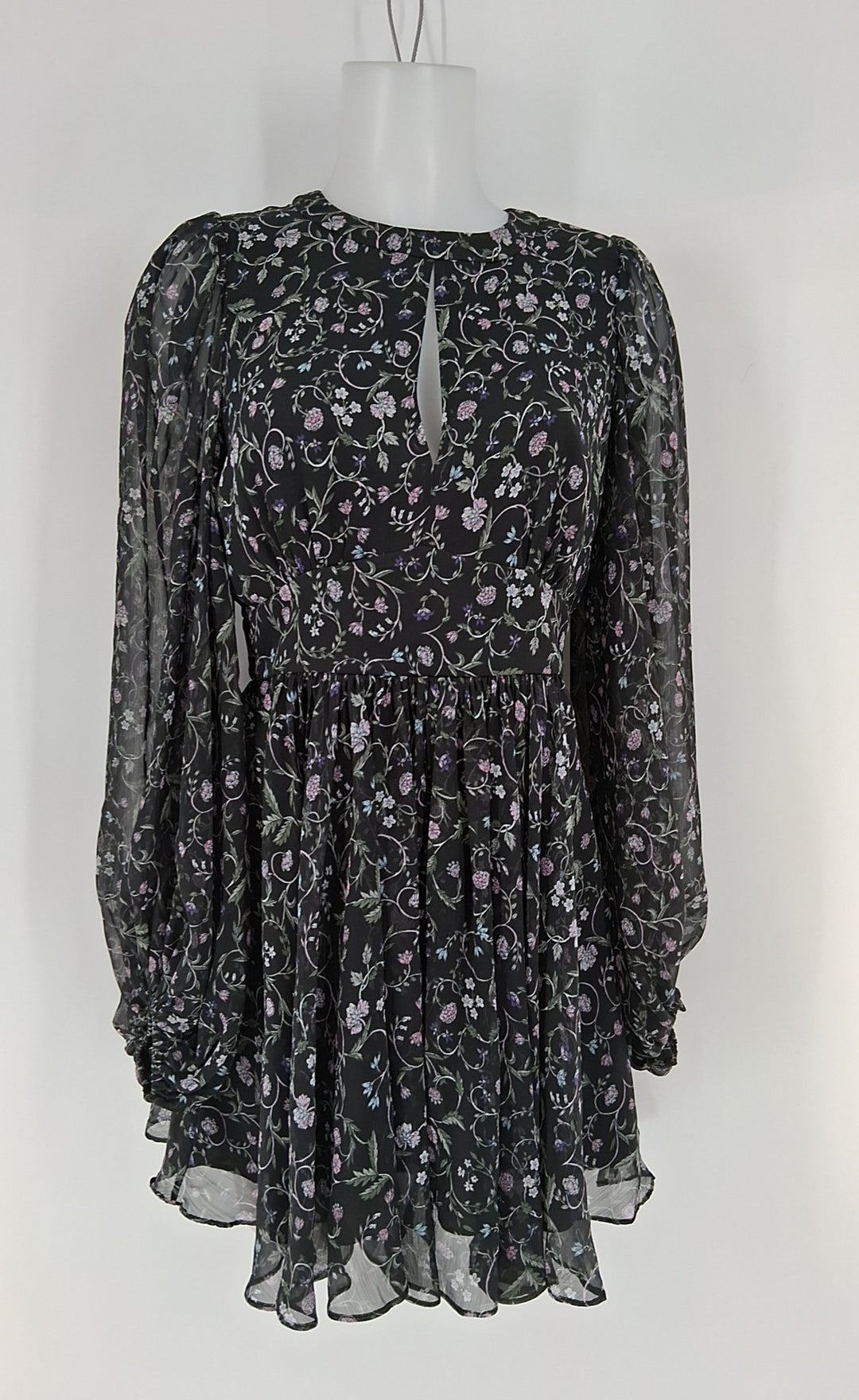 Size 2 TED BAKER Black Print Dress