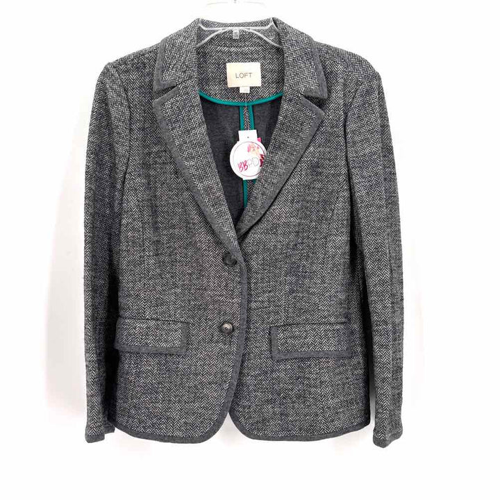 Size M Ann Taylor Gray Wool Blazer