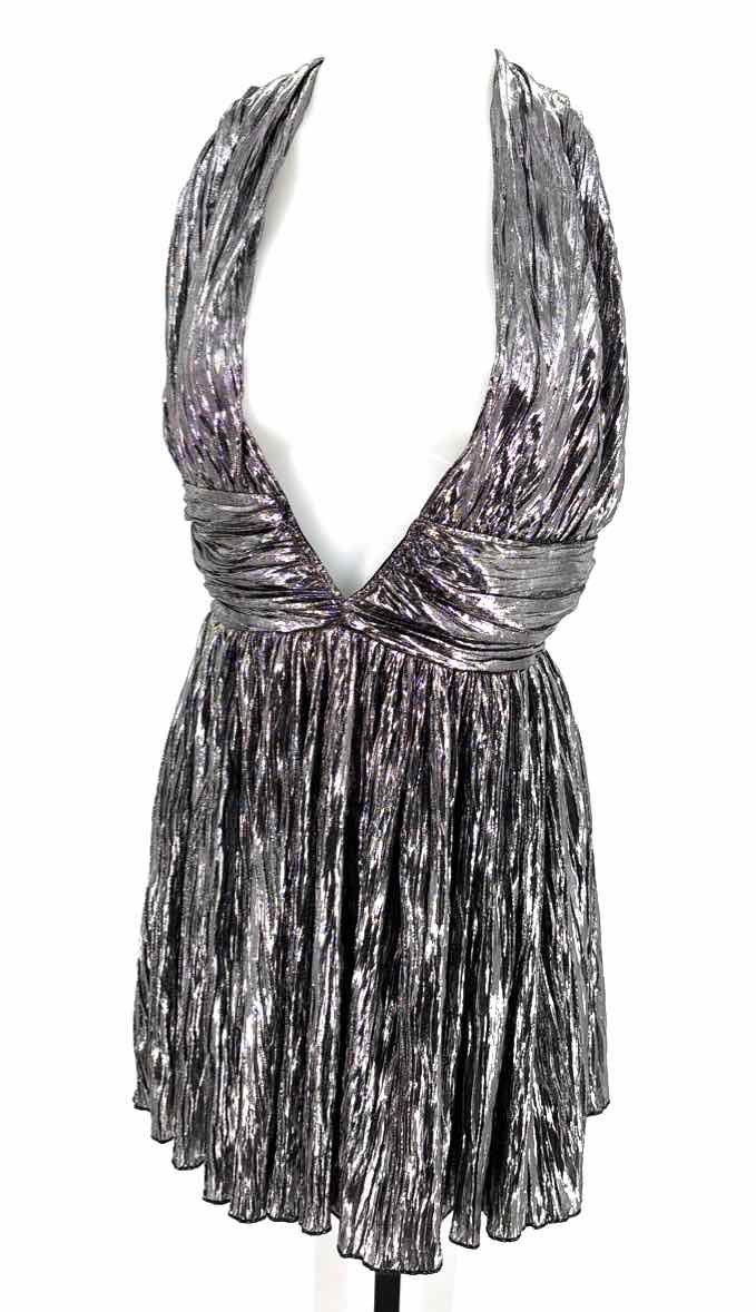 Size M NASTY GAL Silver Dress