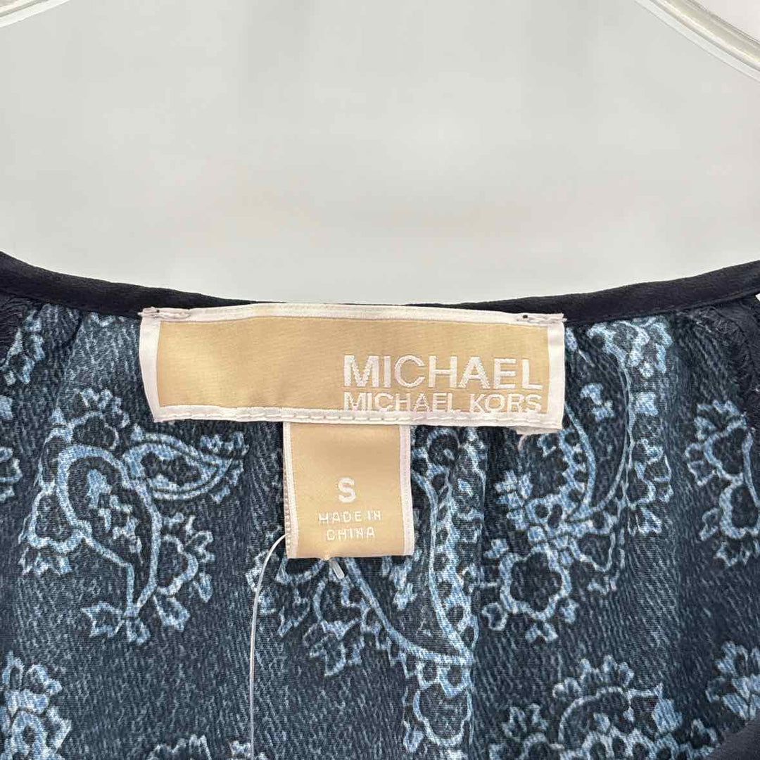 Size S Michael Kors Navy Print Shirt