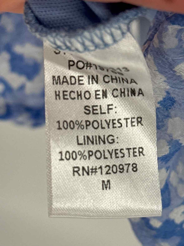 Size M ENTRO Blue Print Dress