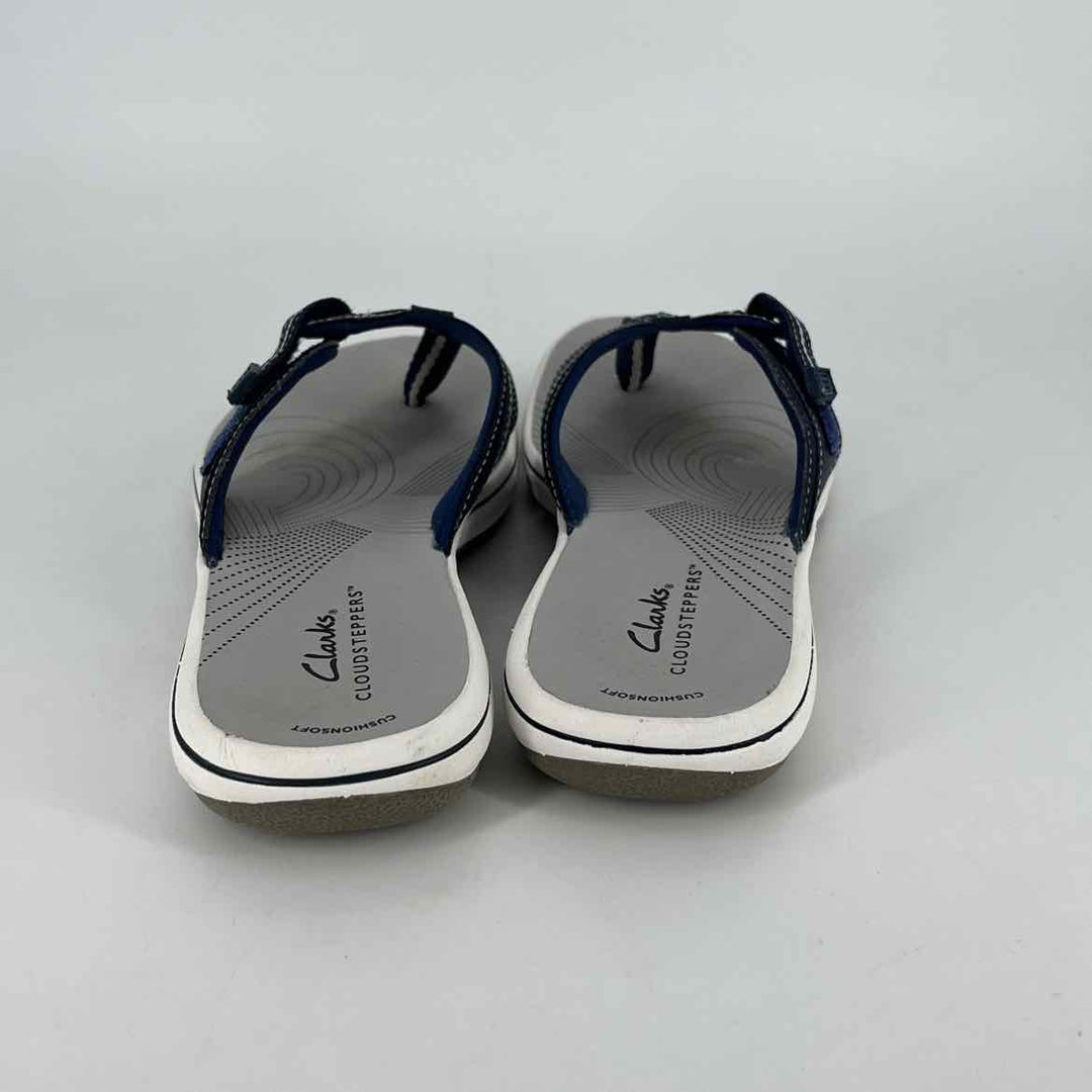Shoe Size 7 CLARKS Navy Faux Leather Sandals