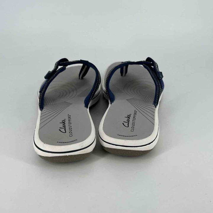 Shoe Size 7 CLARKS Navy Faux Leather Sandals