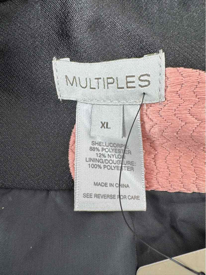 Size XL MULTIPLES Black Print Blazer