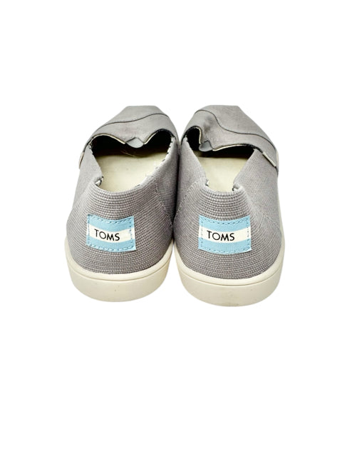Shoe Size 9.5 Toms Gray Canvas Flats