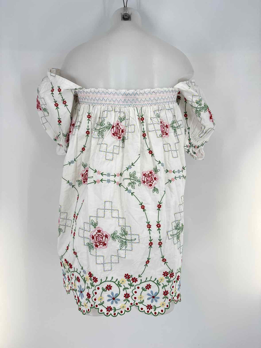 Size 12 White Print Shirt
