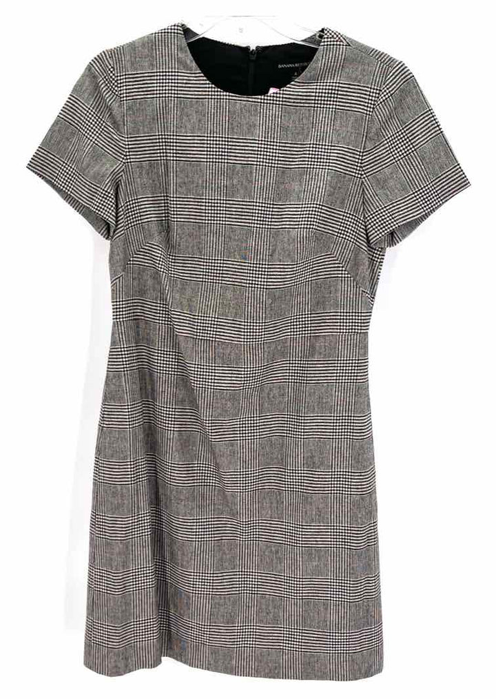 Size 4 Banana Republic Black Print Dress
