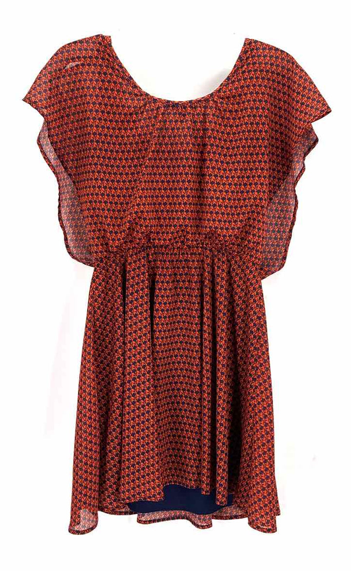Size XS BAR 111 ORANGE PRINT Dress
