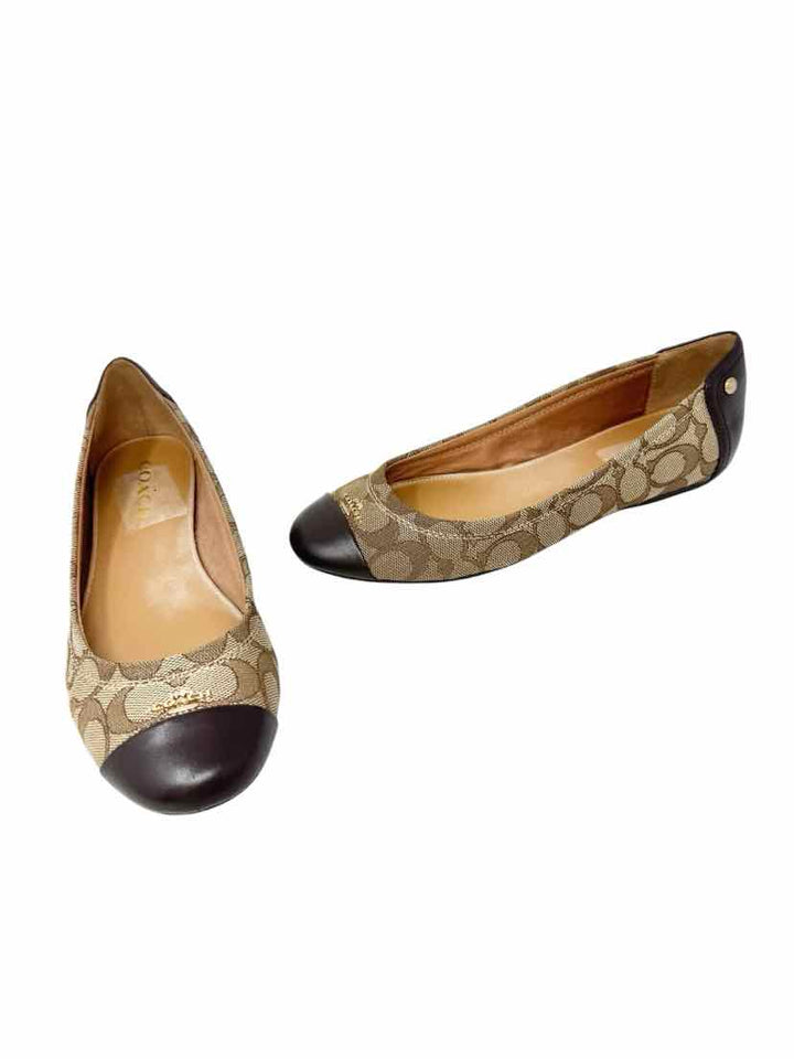 Shoe Size 38 Coach Brown Flats