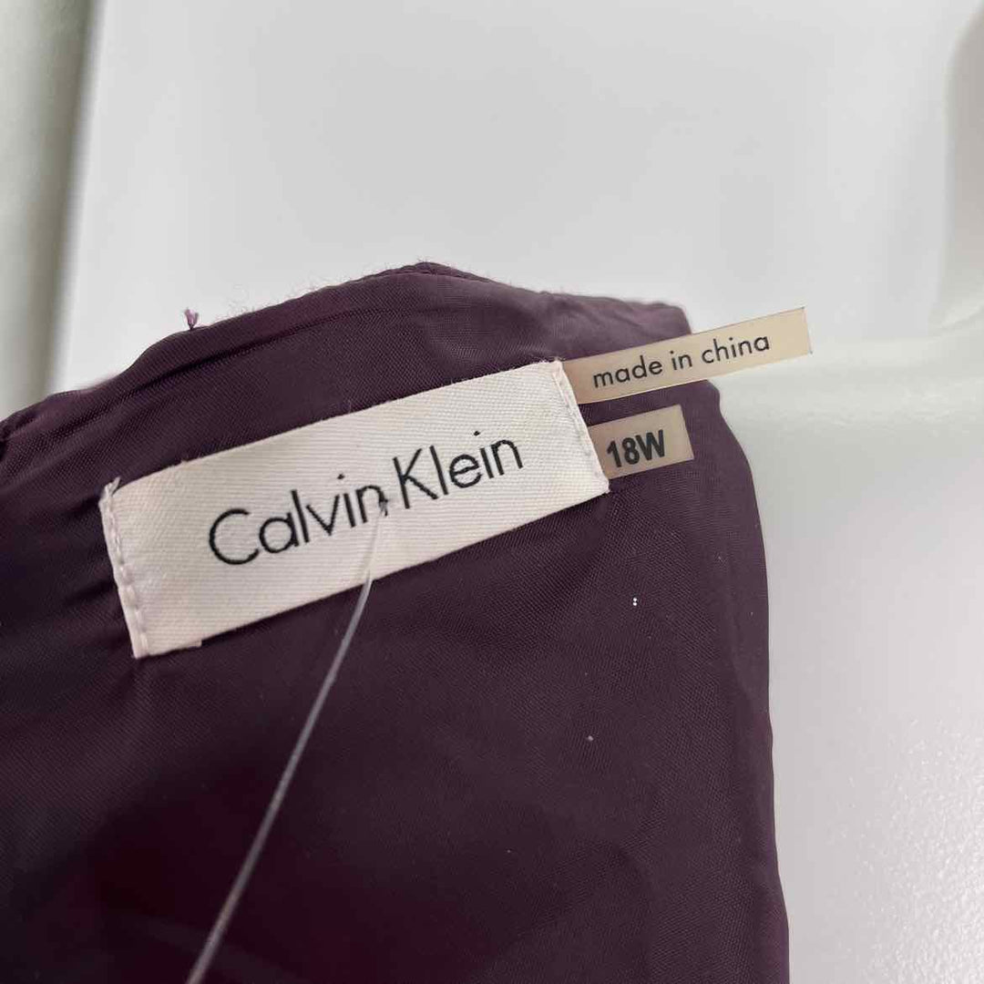 Size 18 Calvin Klein Purple Knit Dress