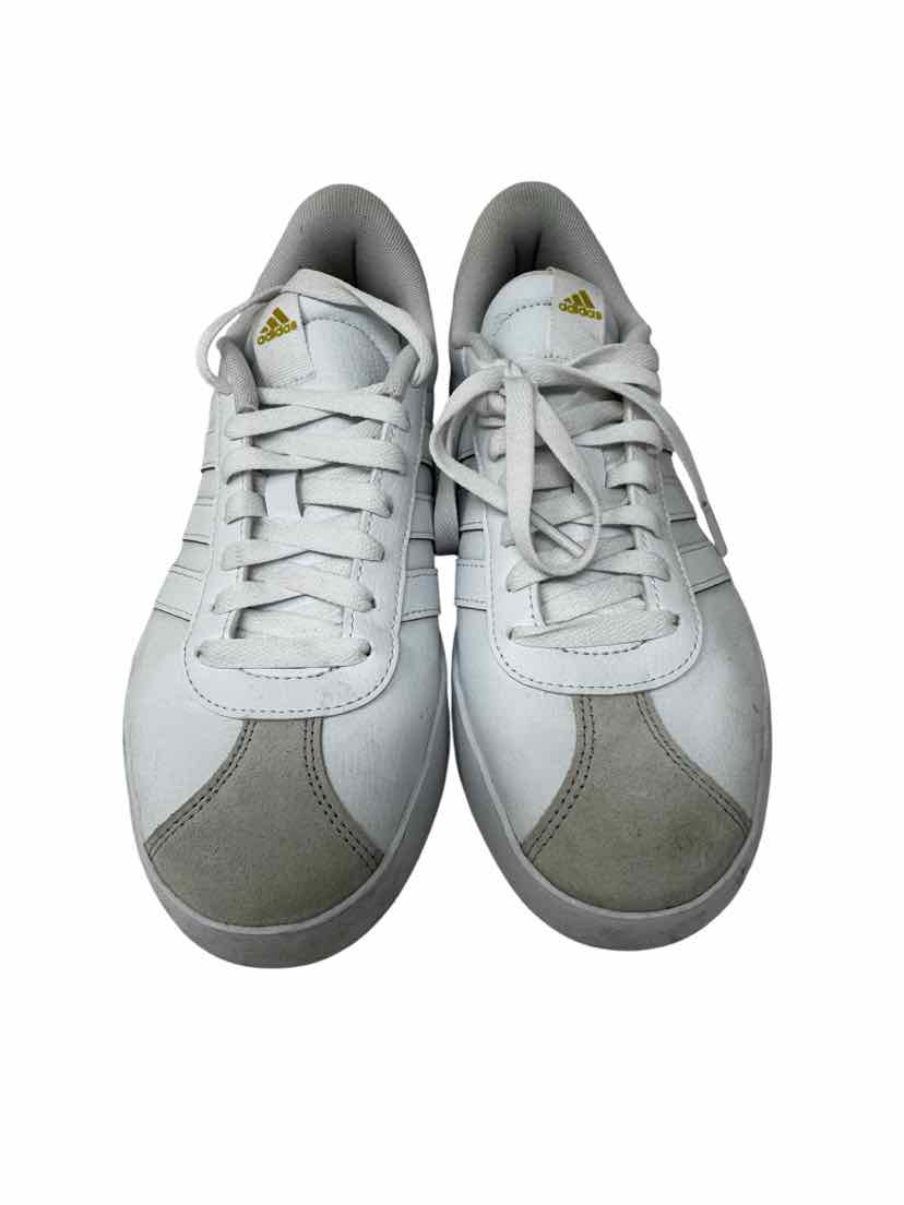 Shoe Size 40.5 Adidas White Leather Sneakers