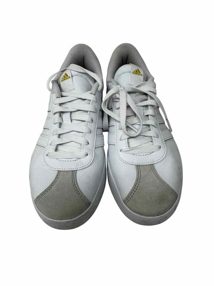 Shoe Size 40.5 Adidas White Leather Sneakers