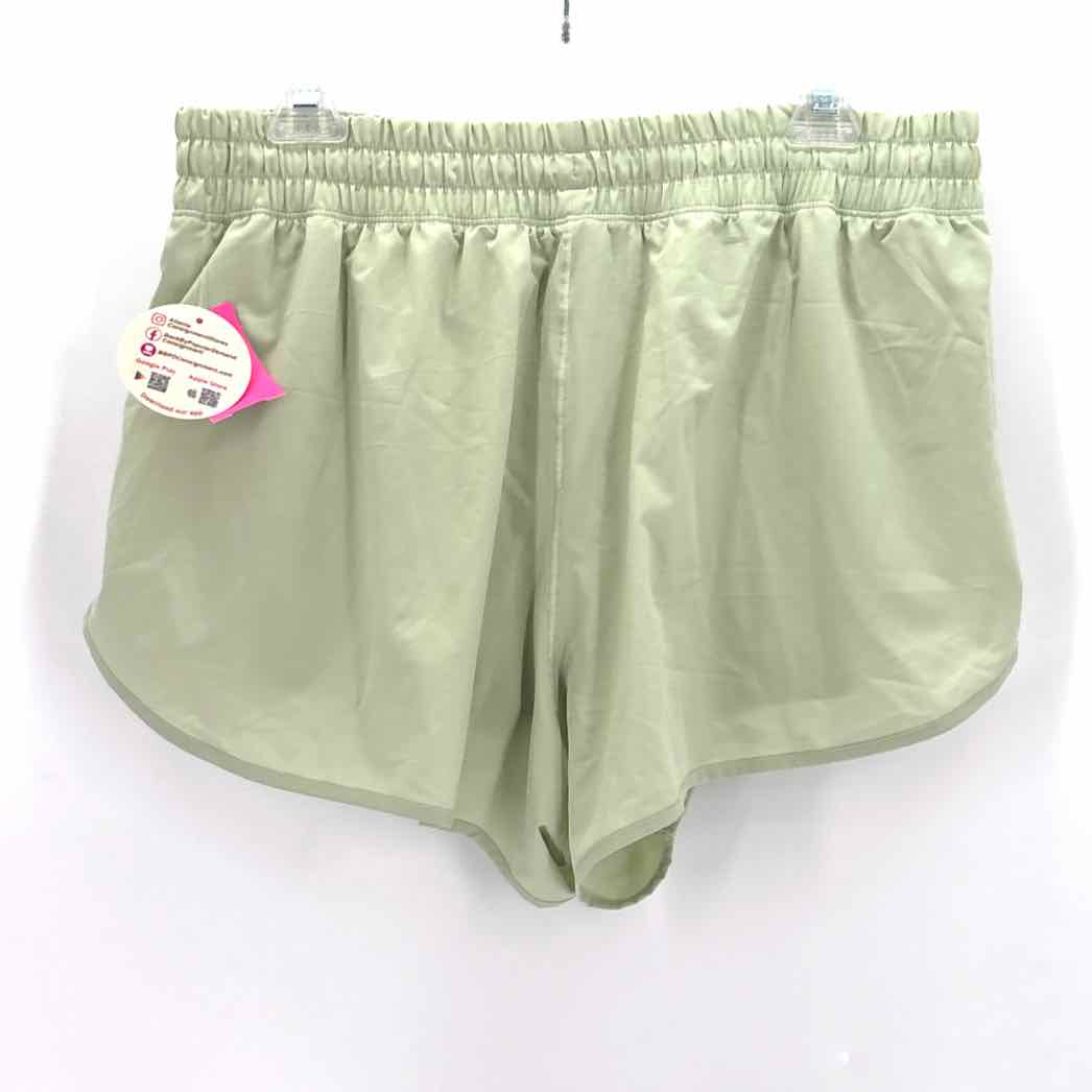 Size L AERIE Green Nylon Shorts
