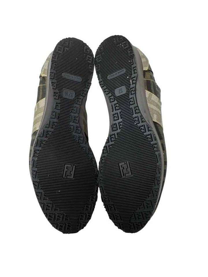 Shoe Size 37.5 Fendi Brown Leather Luxury - Sneakers