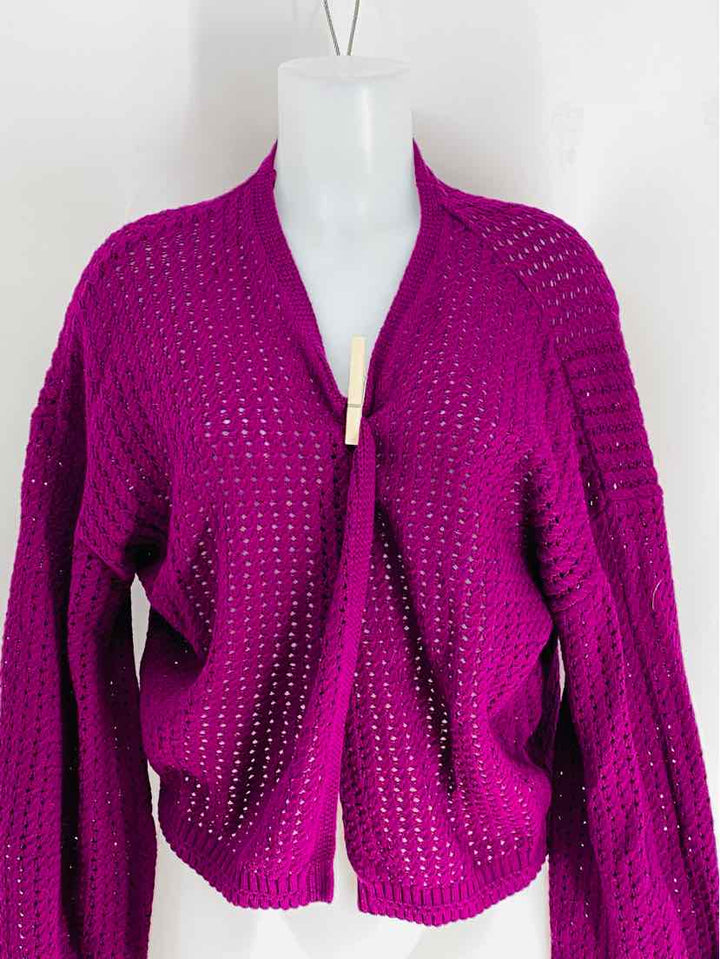Size 10 Fuschia Knit Cardigan