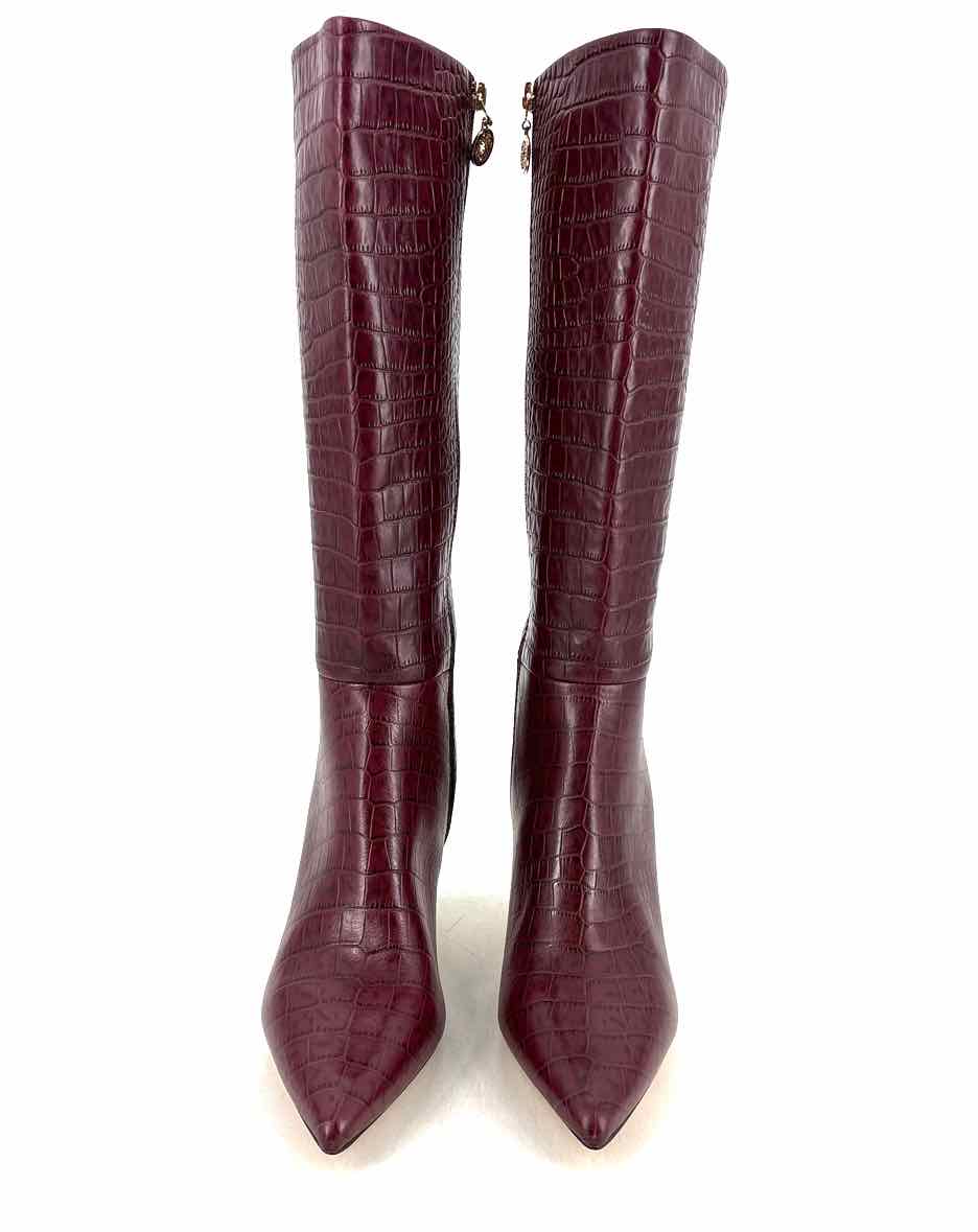 Shoe Size 8 White House Black Market Red Faux Leather Boots