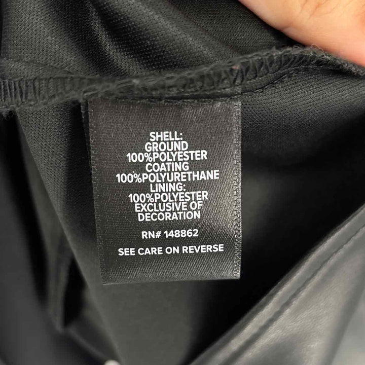 Size 3X Torrid Black Faux Leather Lace Shirt