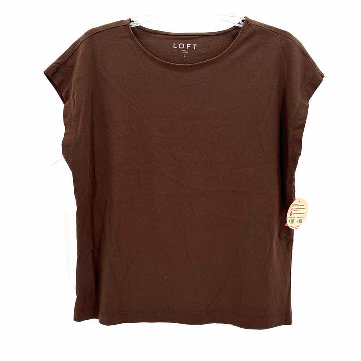 Size L LOFT Brown Shirt