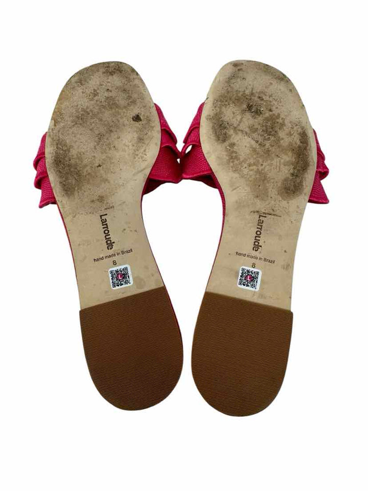 Shoe Size 8 LARROUDE Pink Sandals