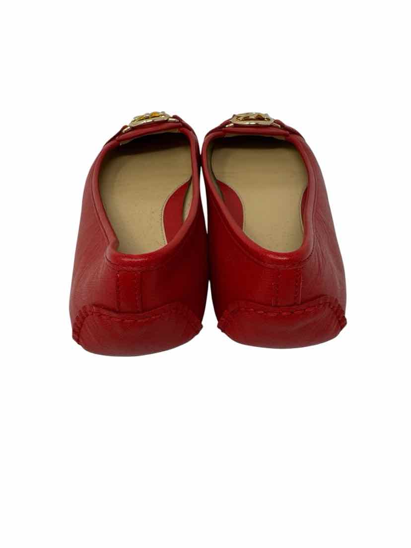 Shoe Size 9.5 Michael Kors Red Leather Flats