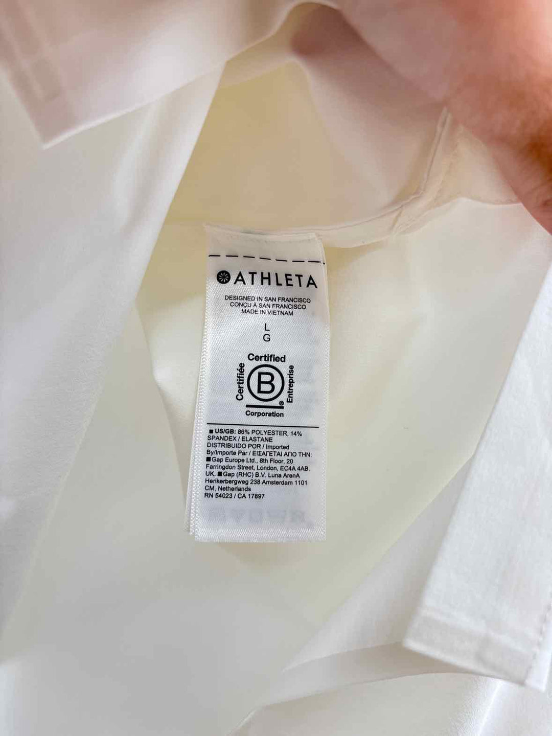 Size L Athleta Ivory Shirt
