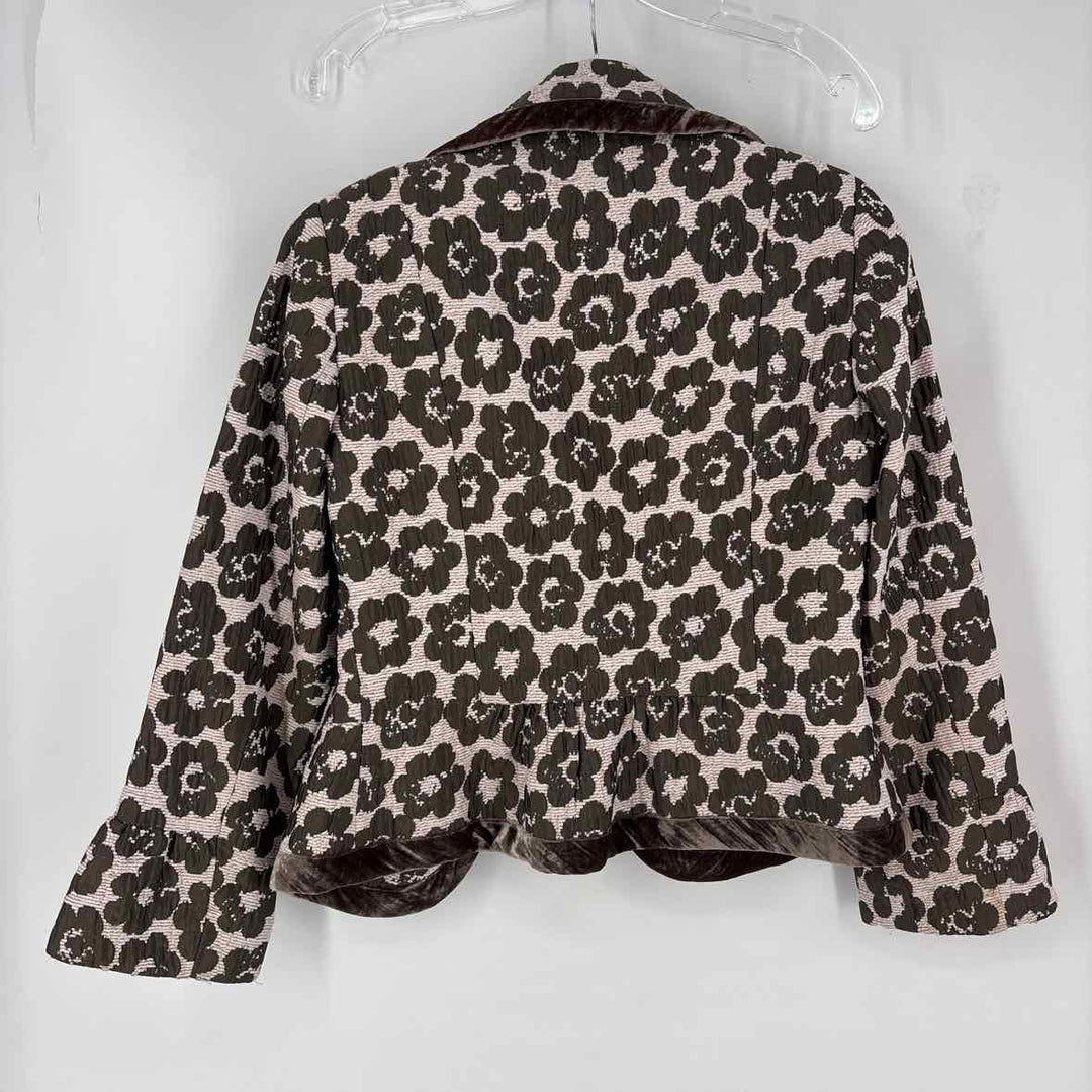 Size 4 ETCETERA Brown Velour Blazer