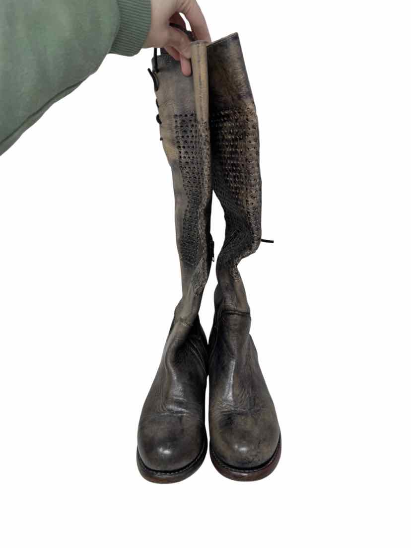 Shoe Size 7.5 Bed Stu Gray Leather Boots