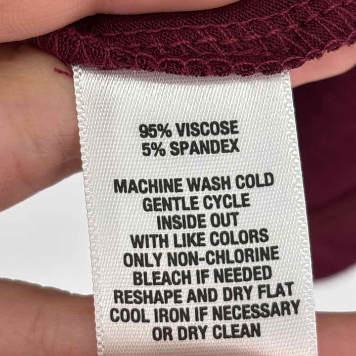 Size 3X KIM ROGERS Burgundy Shirt
