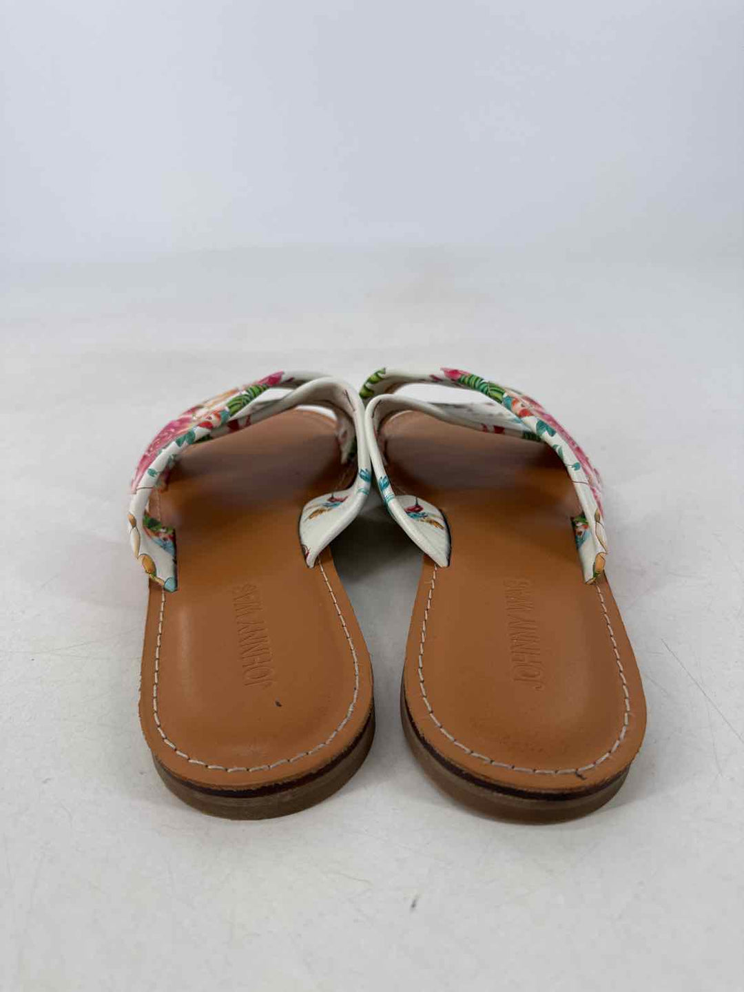 Shoe Size 8 Johnny Was White Print Sandals