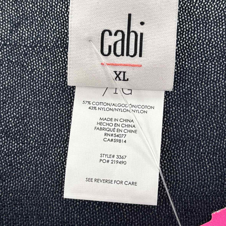 Size XL CABI Navy Print Shirt