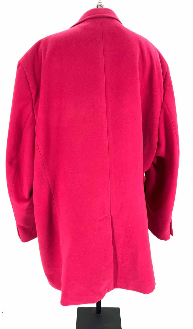 Size 4X Fuschia Wool Cashmere Coat