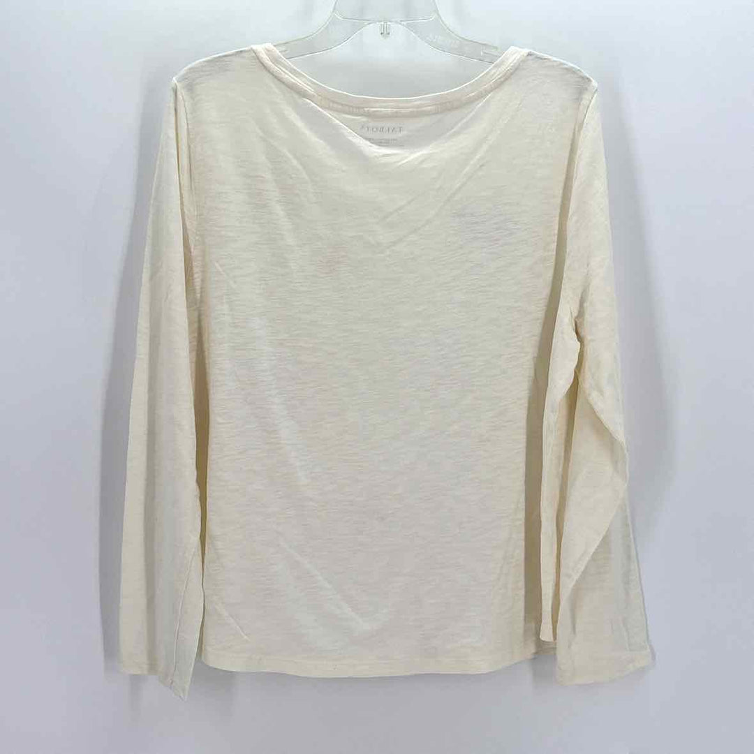 Size XL Talbots Cream Knit Sequined Shirt
