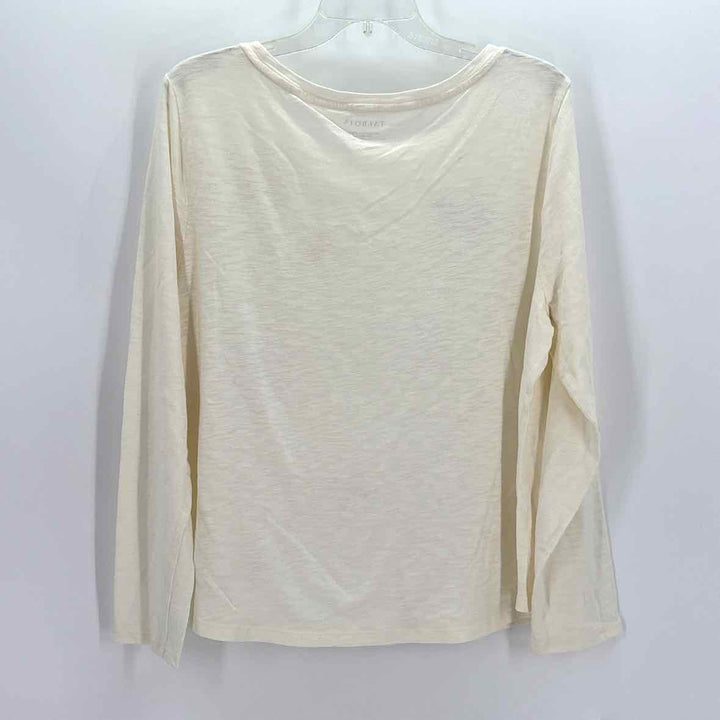 Size XL Talbots Cream Knit Sequined Shirt