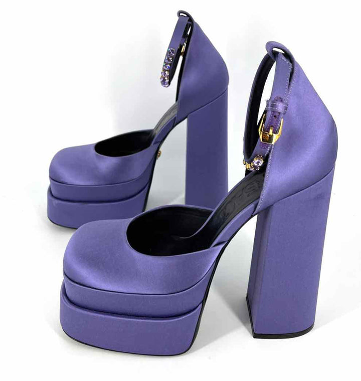 Shoe Size 39.5 Versace Purple Luxury - Pumps