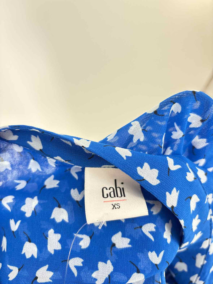 Size XS CABI Blue Print Shirt