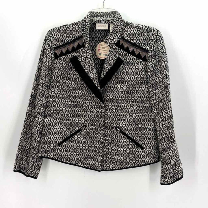 Size M Chico's Multi-Color Tweed Jacket