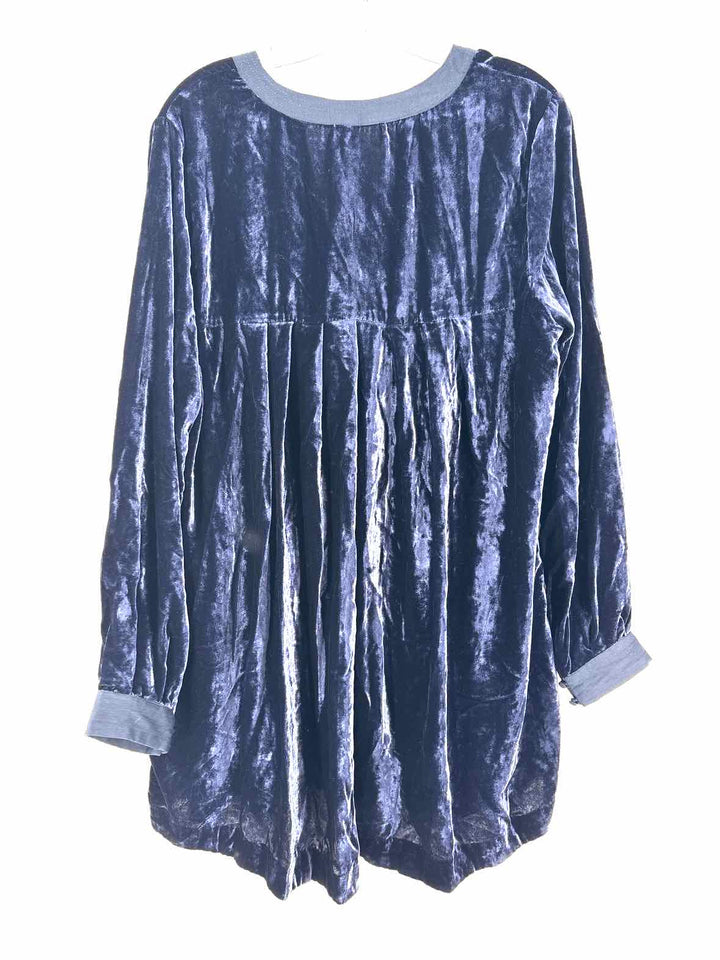 Size L WE THE FREE Navy Velvet Shirt