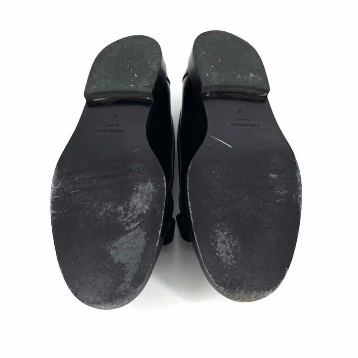 Shoe Size 8 FERRAGAMO Black Leather Luxury - Mules
