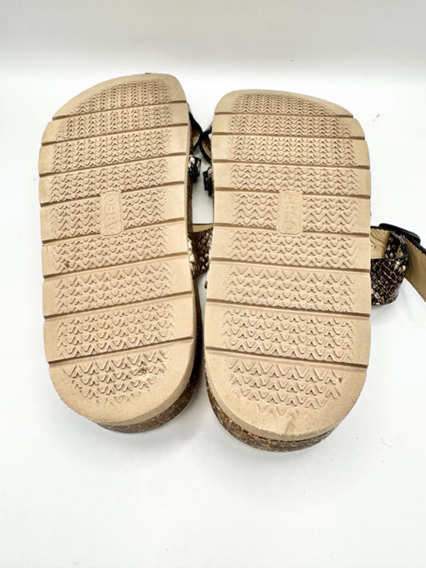 Shoe Size 8 Brown Print Sandals